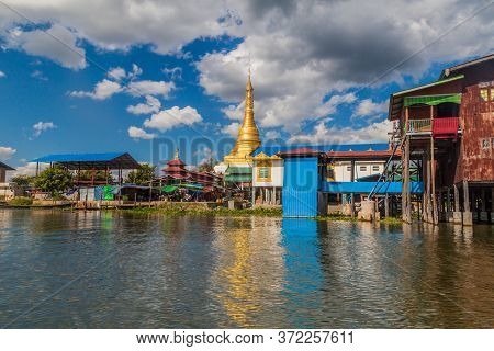 Alodaw Pauk Pagoda On Inle Lake, Myanmar
