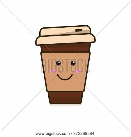Cup Of Coffee To Go With Smile.