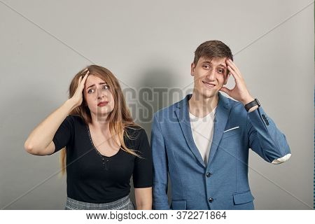 Forgetful Holding Hand To Hair, Touches Head Forgot Something Important Regrets About Mistake Feels 