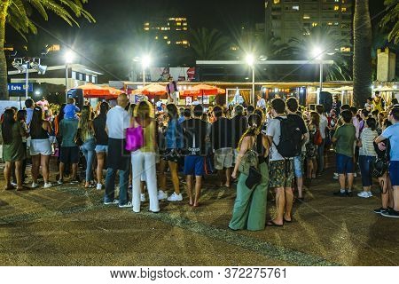 Street Fair Night Scene, Punta Del Este, Uruguay