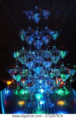 Glasses Of Champagne And Lights