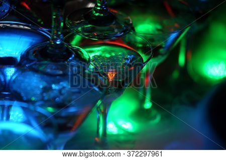 Glasses Of Champagne And Lights