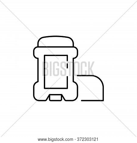 Deodorant Stick Line Icon On The Background