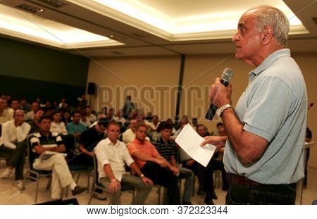 Porto Seguro, Bahia / Brazil - June 7, 2010: Ex-governor Of Bahia, Paulo Souto Is Seen During A Visi