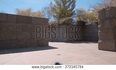 Franklin Delano Roosevelt Memorial In Washington Dc - Washington, United States - April 8, 2017