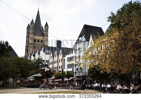 German People And Foreign Travelers Travel Visit And Rest Relax In Rhine Garden Or Rheingarten Near 