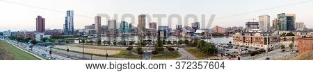 Baltimore In The State Of Maryland, United States Of America, View Of Downtown, The Inner Harbor On 