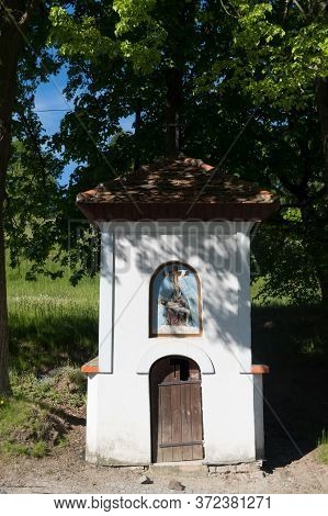 Chapel. Old Tiny Sacral Building. Folk Architecture. South Moravia, Czech Republic.