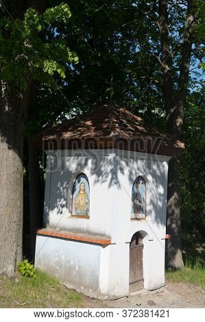 Chapel. Old Tiny Sacral Building. Folk Architecture. South Moravia, Czech Republic.