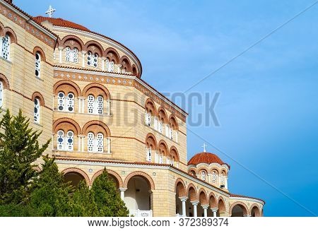 Greece, Thessaloniki Gulf,  Island Of  Aegina, The Cathedral Of Saint Nectarios