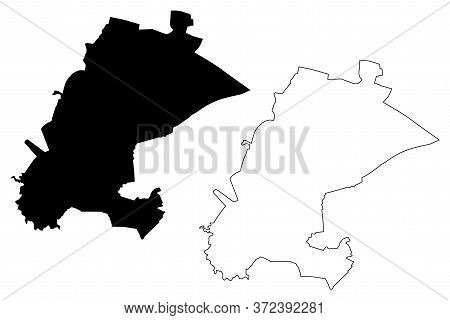 Taif City (kingdom Of Saudi Arabia, Mecca Or Makkah Al-mukarrammah Region) Map Vector Illustration, 