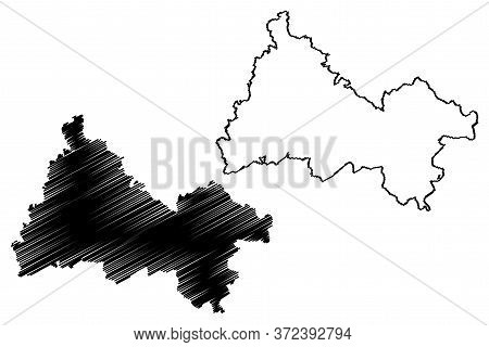 Diekirch Canton (grand Duchy Of Luxembourg, Administrative Divisions) Map Vector Illustration, Scrib