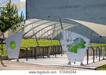 Barcelos, Portugal - 2020-05 - Bicycle Parking Spot In Ipca, In Barcelos