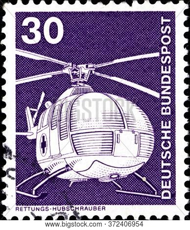 02 10 2020 Divnoe Stavropol Territory Russia Postage Stamp Germany 1975 Industry And Tecnic Rescue H