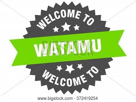 Watamu Sign. Welcome To Watamu Green Sticker