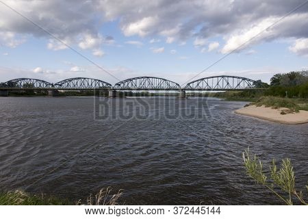 Fordon Bridge Rudolf Modrzejewski - A Rail-road Bridge, With A Lattice Structure, On The Vistula Riv