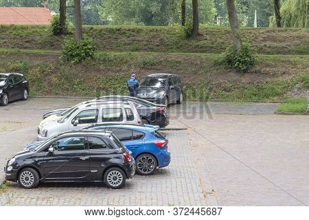 Hulst, The Netherlands June 20, 2020, Enforcer Writes A Ticket