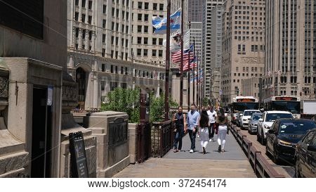 Dusable Bridge In Chicago - Chicago, Usa - June 11, 2019