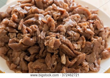 Image Of Sliced For Cooking Meat Heh Beef