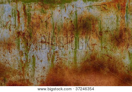 Rusty maalattu metalli taustansa tai rakenne