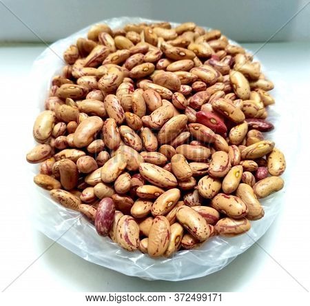 Red Kidney Beans Also Know As Azuki Beans Or Rajma Seeds Isolated On White Background