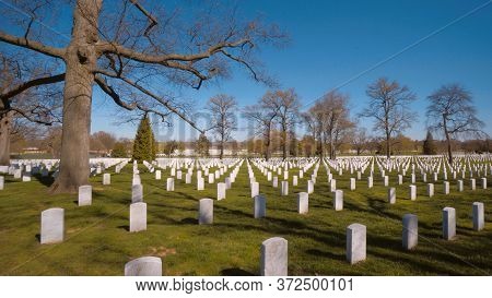 The Graves At Arlington Cemetery In Washington Dc - Washington, United States - April 8, 2017
