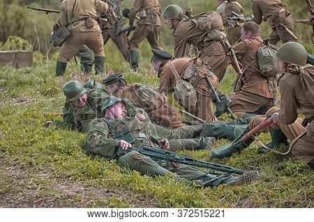 Russia, St. Petersburg, 13,05,2012 Reconstruction Of The Battles Of The Second World War