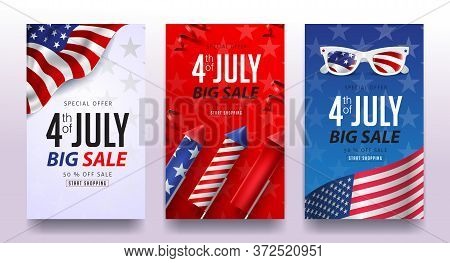 Independence Day Usa Banner Template .4th Of July Celebration Poster Template.fourth Of July.