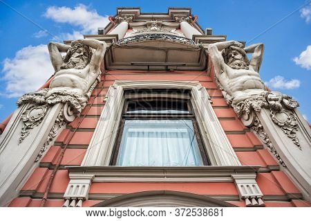 Atlants At The Beloselsky-belozersky Palace In St. Petersburg. Bottom View.