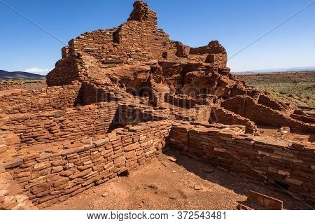 Historic Wupatki Ruin At Wupatki National Monument In Arizona.
