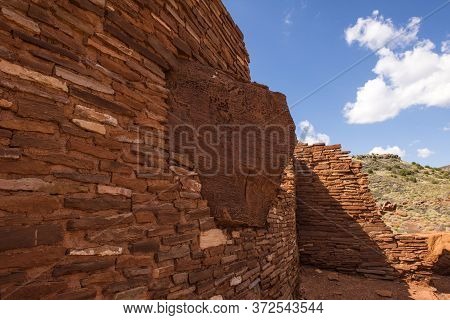 Historic Wupatki Ruin At Wupatki National Monument In Arizona.