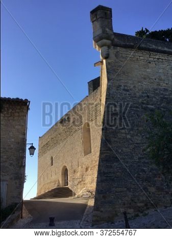 Church and castle tower in Ansouis provence