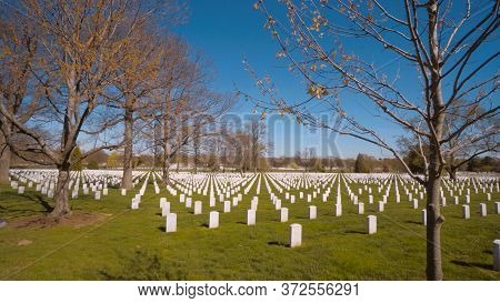The Graves At Arlington Cemetery In Washington Dc - Washington, United States - April 8, 2017