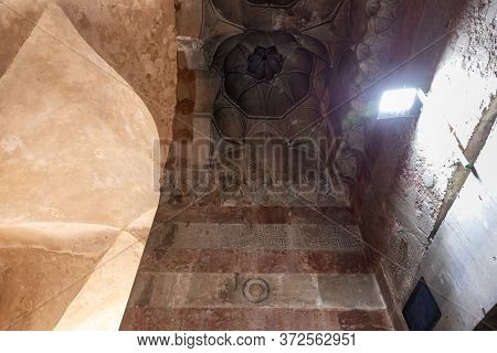 Jerusalem, Israel, June 13, 2020 : Decorative Stone Decorations Above The Entrance To The Hanaka Al-