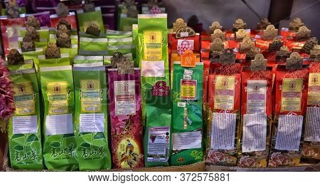 Thailand, Pattaya, 03,07,2017 Herbal Teas In The Store