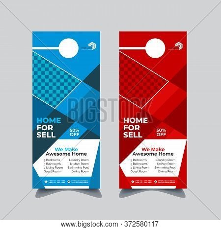 Real Estate And Corporate Door Hanger Design, Hanger Tags, Door Hanger Tags For Room In Hotel Or Res
