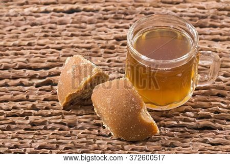 Fresh Homemade Aguapanela, Agua De Panela Or Aguadulce, A Popular Latin American Sweet Drink Made Of