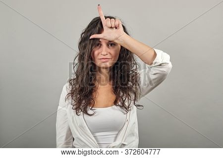 Showing Loser Sign, Displaying Dud Gesture, Alpha. Two Fingers 2, Disgust On Face, Negative Human Em