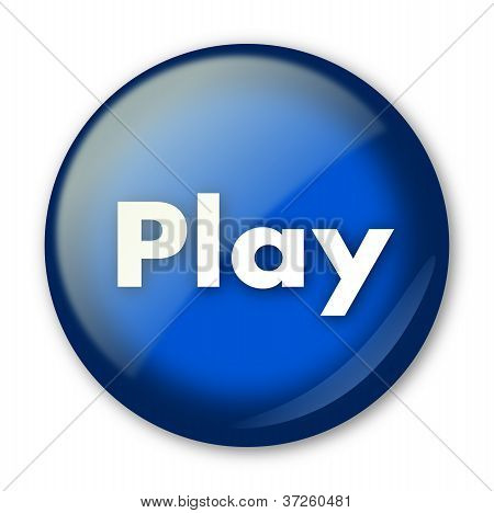 Modré play tlačítko vektor