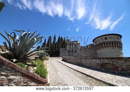 ancient castle in Brescia, a city in northern Italy