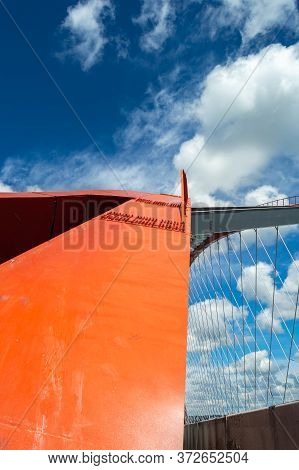 Novosibirsk, Novosibirsk Region / Russia-06.21.2020: View Of The Bugrinsky Bridge And The Right Bank
