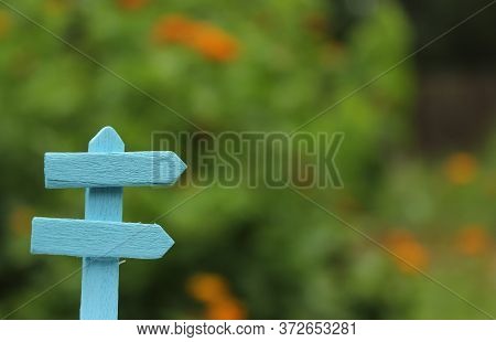 Rustic Signboard In Rural  Outdoor Area Shallow Dof