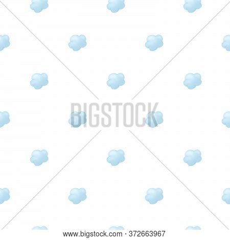 Seamless Cloudlet Pattern. Ordered Clouds Background Elements For Prints