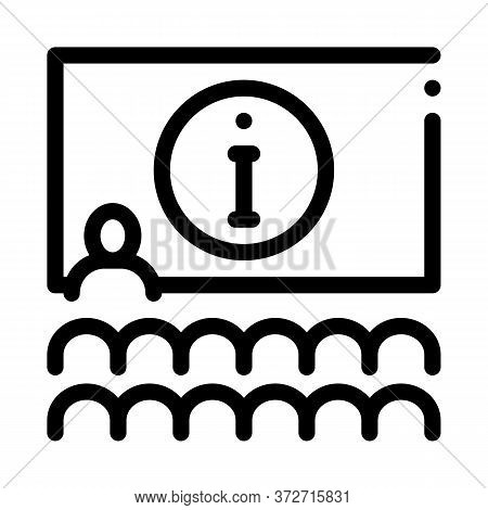 Lector Information Blackboard Icon Vector. Lector Information Blackboard Sign. Isolated Contour Symb