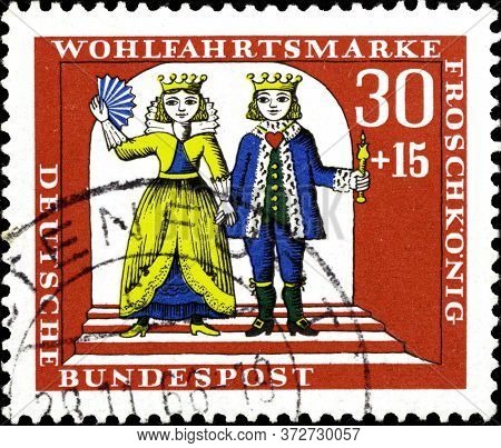 02 10 2020 Divnoe Stavropol Krai Russia The Postage Stamp Germany West Berlin 1966 Charity Stamps Ta