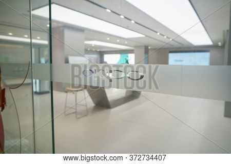 SHENZHEN, CHINA - CIRCA APRIL, 2019: close up shot of Oppo sign as seen in China International Consumer Electronics Exchange/Exhibition Center (CEEC) at UpperHill in Shenzhen.