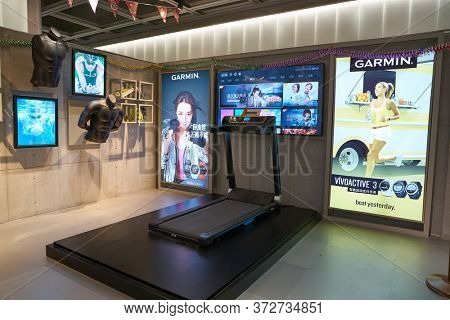 SHENZHEN, CHINA - CIRCA APRIL, 2019: interior shot of China International Consumer Electronics Exchange/Exhibition Center (CEEC) at UpperHill in Shenzhen.