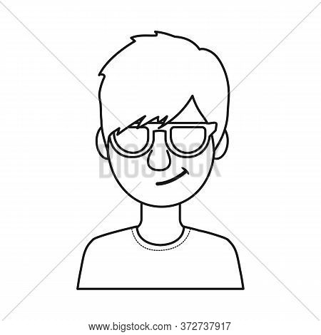 Isolated Object Of Guy And Contempt Sign. Collection Of Guy And Glasses Stock Symbol For Web.