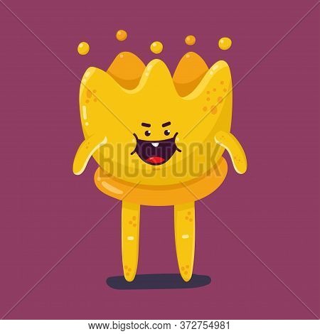 Bacteria, Virus Cartoon Character Vector.