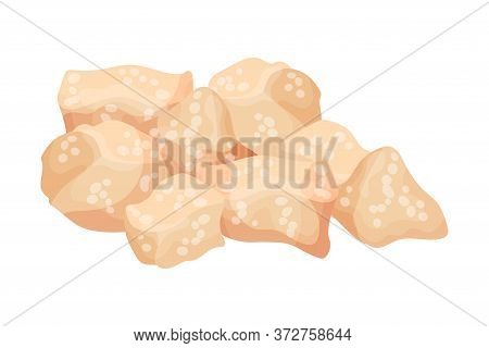 Caramelized White Sugar As Sweetener For Tea And Coffee Vector Illustration